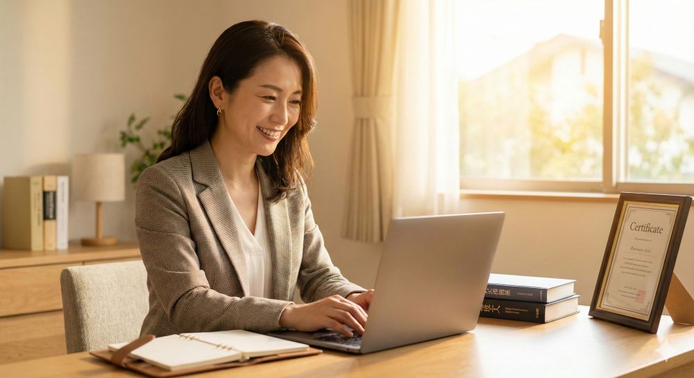 資格で稼ぐ40代女性