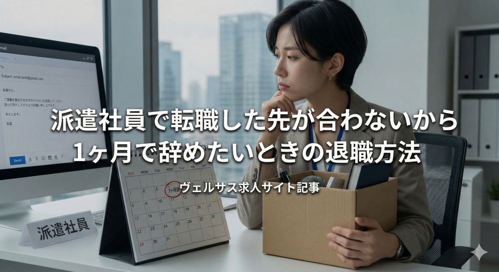 1ヶ月で辞める派遣社員