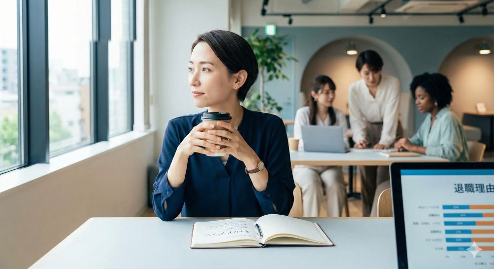 退職しようと考える女性